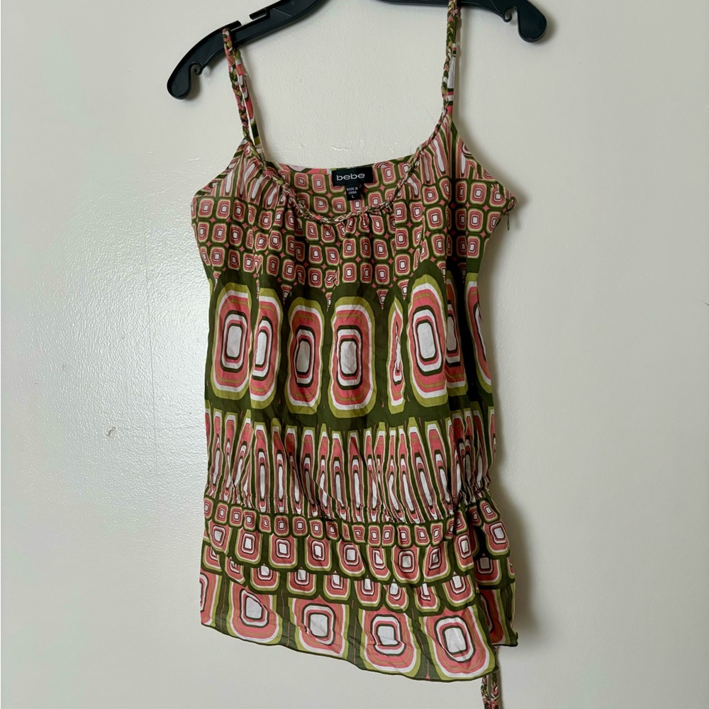 Bebe Vintage Mixed Print Boho Top - Picture 5 of 15